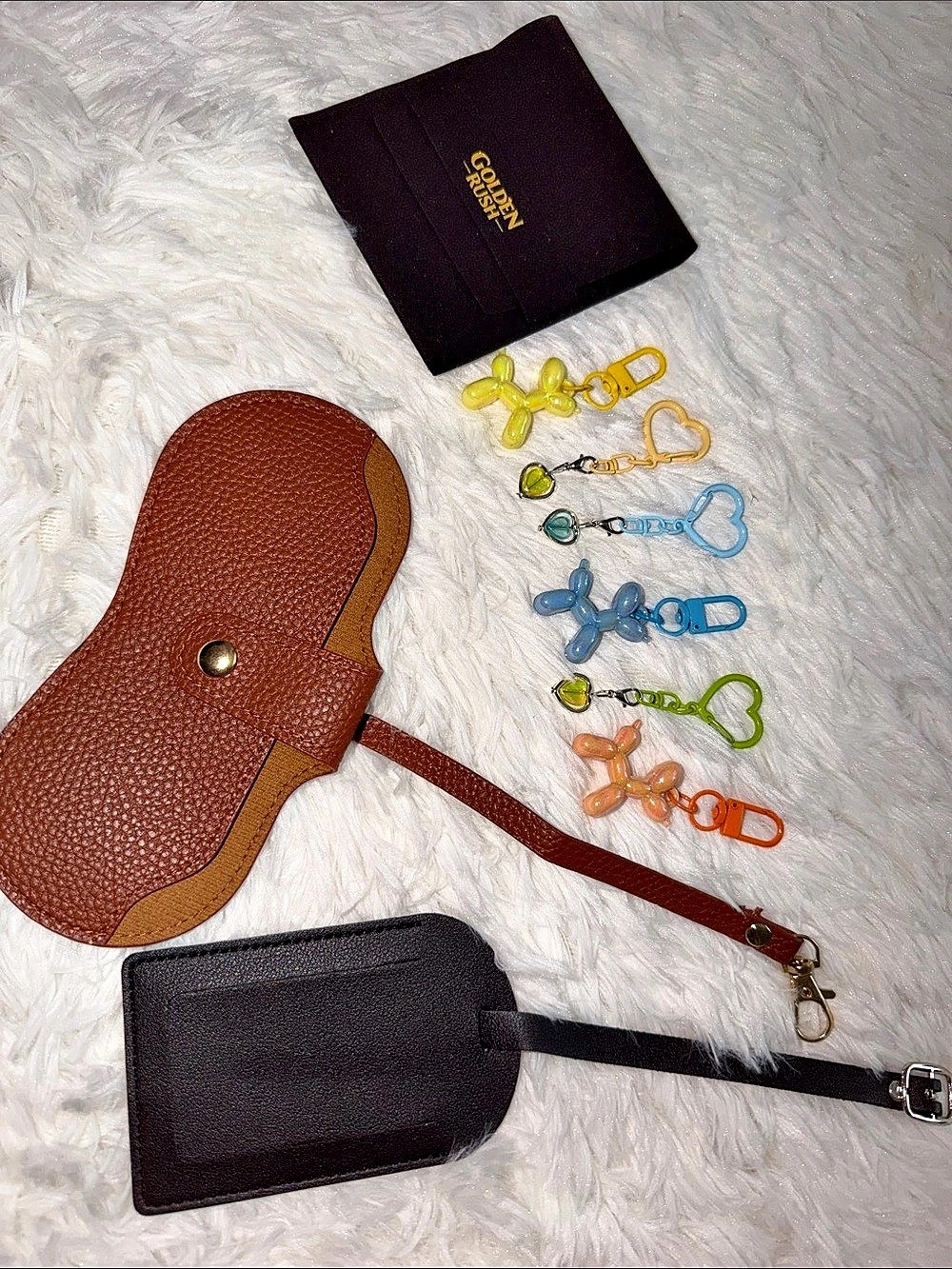 Wristlet Accessories in Brown & Black Like without tag